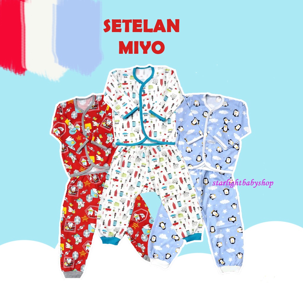 MIYO SETELAN PANJANG PENDEK PIYAMA ANAK KANCING DEPAN