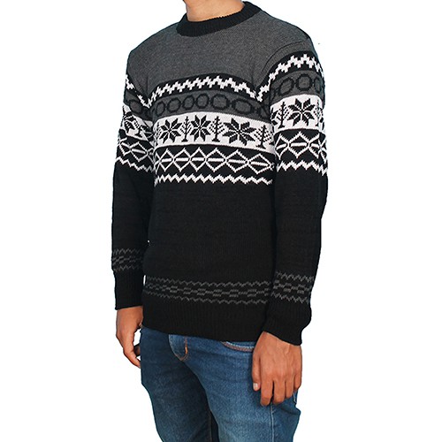 POJOK_FASHION.CO.ID - SWEATER RAJUT BLACKY TRIBAL BEST SELLER