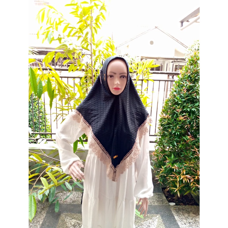 JILBAB JERSEY - POLA V RENDA PRADA CORAK (L) - HIJAB DOI ORI
