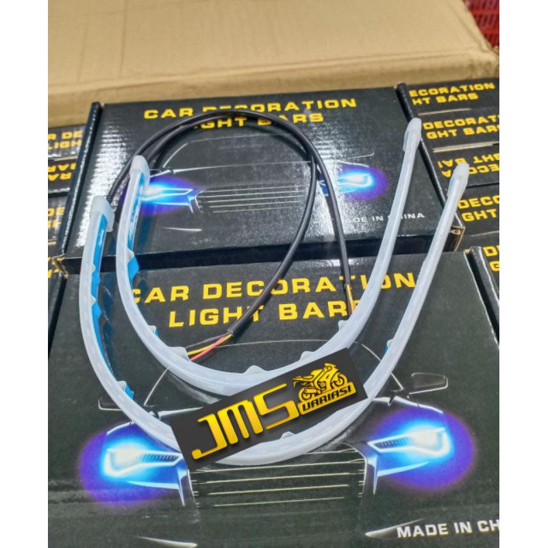 lampu alis led plus sen running 30 cm slim biru merah putih ice blue sen kuning aerox nmax vario beat pcx