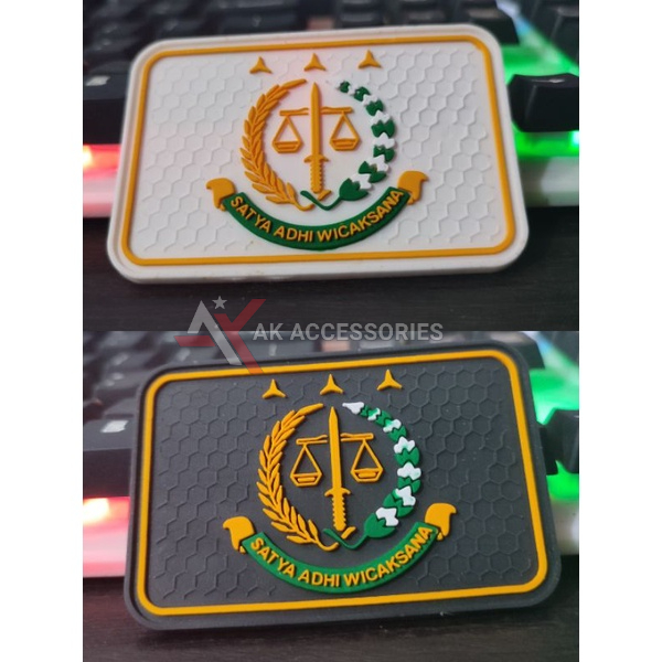 patch rubber/emblem karet KEJAKSAAN/KEJARI/tempelan velcro