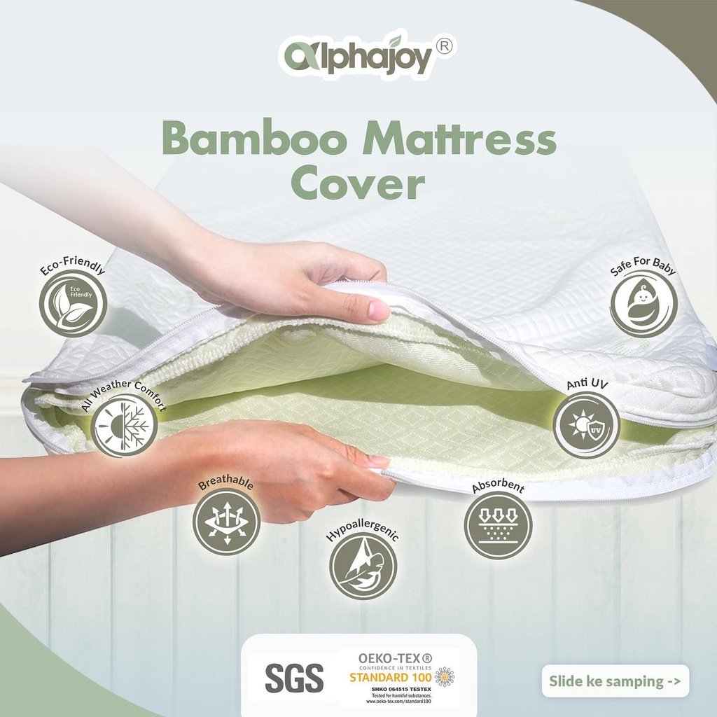 Alphajoy Bamboo Baby Cover Mattress Seprei Matras