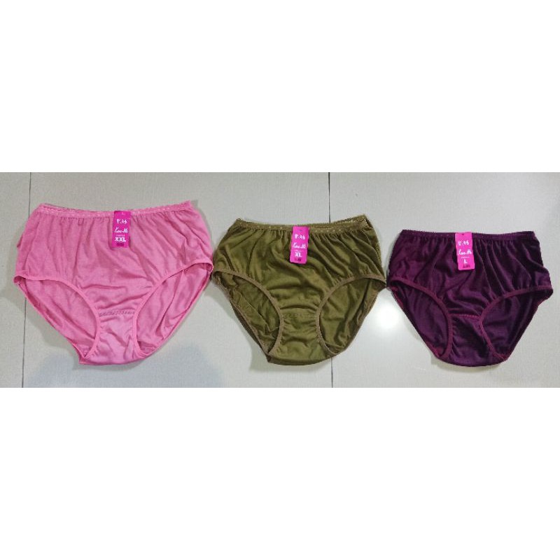 12 Pcs Celana Dalam Wanita KENMI LUSINAN Warna Tua Muda Undies Polos Bahan Katun Dingin