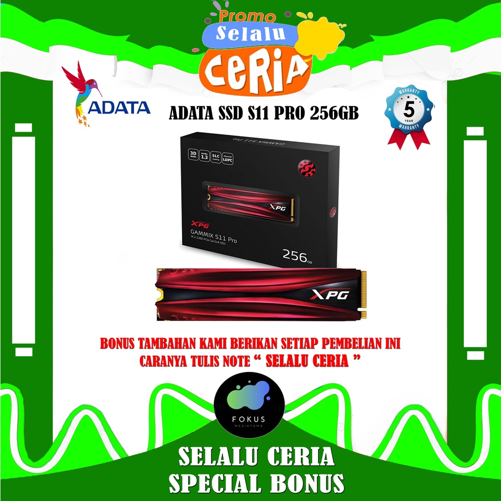 SSD Adata XPG GAMMIX S11 Pro 256GB M.2 NVMe PCIe 2280 Gen3x4