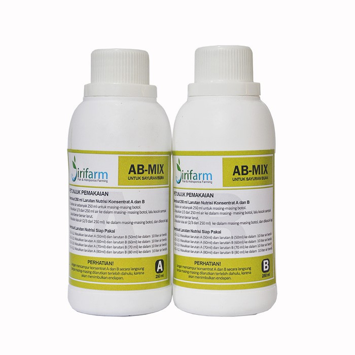 Jirifarm (11646) AB Mix 250 mL (Botol) Pupuk / Nutrisi Hidroponik Sayuran Buah