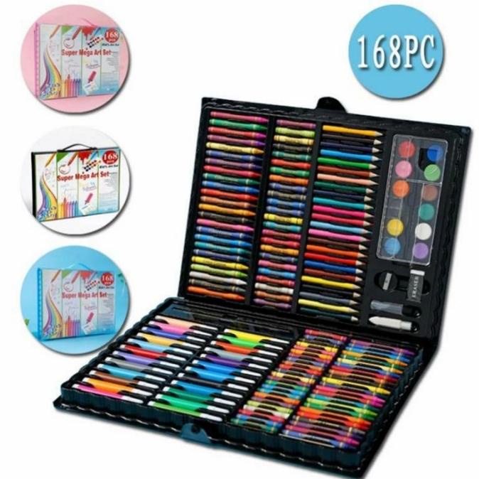 

Super Mega Art Set 168 Pcs Colour Melukis Alat Pensil Warna Crayon