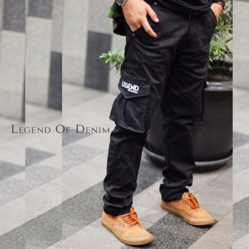 [Promo] Celana cargo panjang pria kekinian Original LEGEND of denim