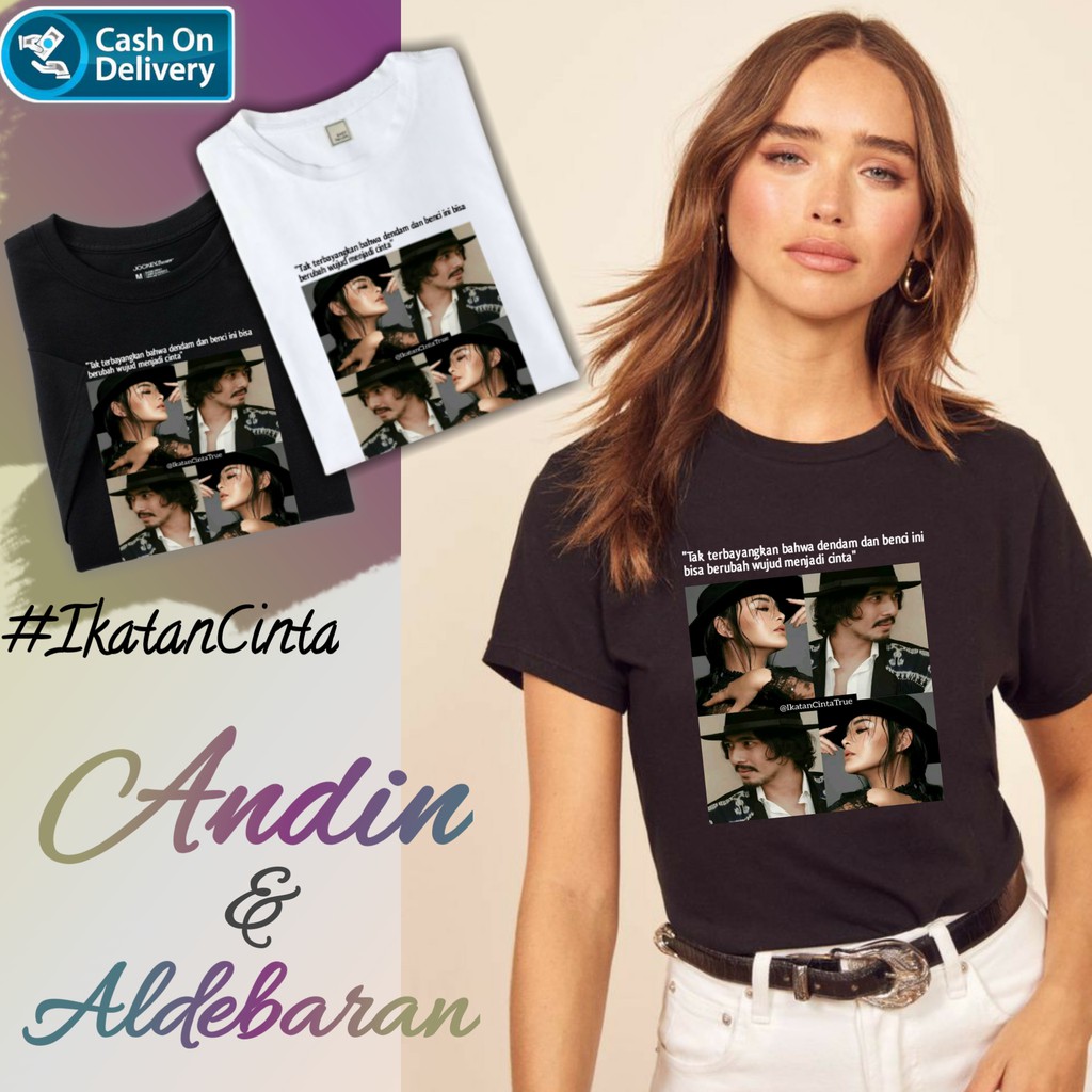 Kaos Ikatan Cinta Andin Aldebaran Lengan Pendek Wanita Murah Original Katun Combed