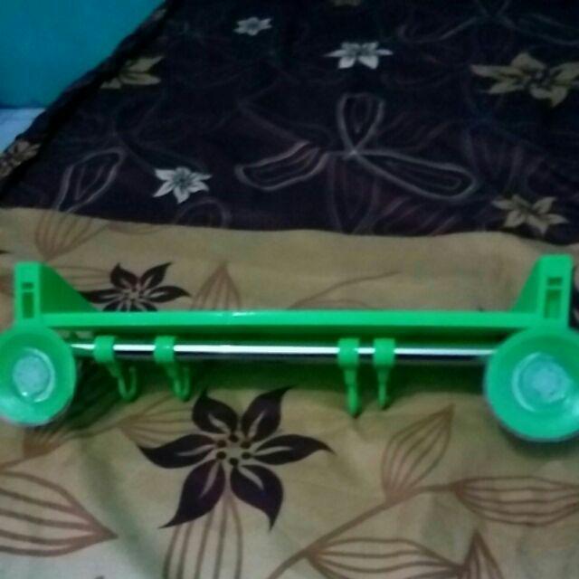 Rak Kamar Mandi Tempat Shampoo Handuk Odol Tanpa Paku/ Bor