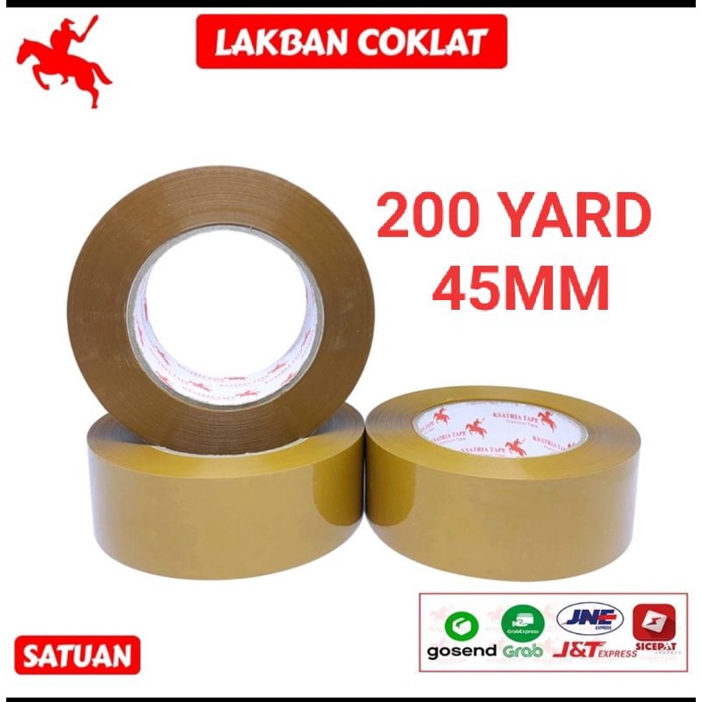 

LAKBAN COKLAT 200 YARD 45MM KSATRIA TAPE 200YARD