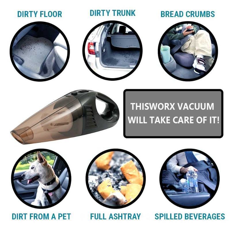 Handheld Vacuum Cleaner Penyedot Debu Interior Mobil 3 Kepala Hisap Nozzle 70W 12V Kabel Cigarette Plug OTOHEROES - 7RRS5HBK