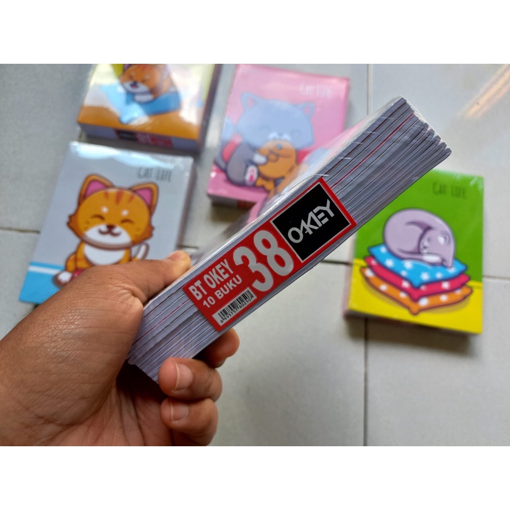 OKEY Buku Tulis Sekolah 38 Lembar (Isi / Pak 10 Buku)