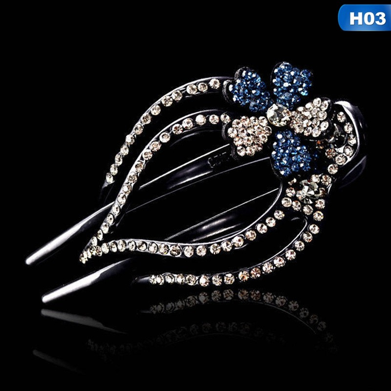 Large Alligator Clips Hair Crystal Rhinestone Hair Claw Clamp Hairpin Women