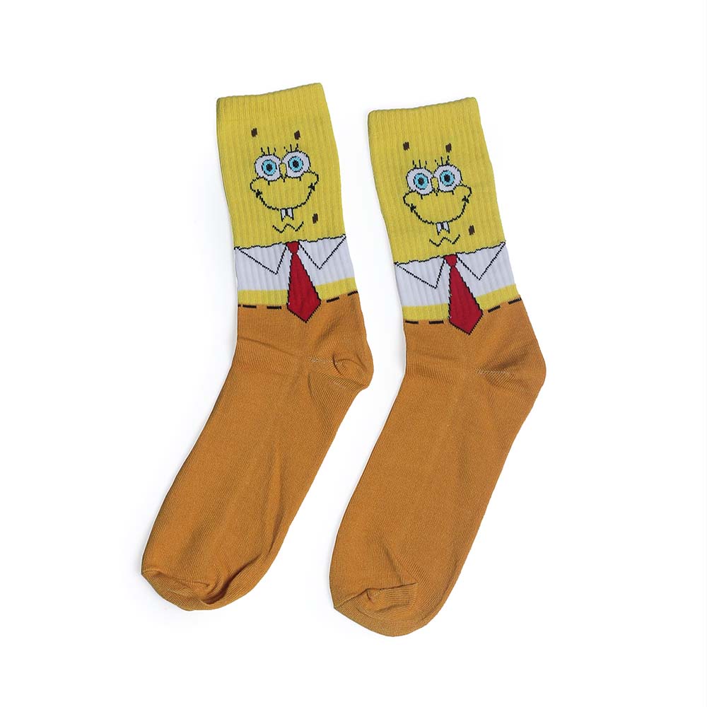 Toko Thabita Kaos Kaki Pria Dewasa Old School Karakter Spongebob Bahan Katun Spandex