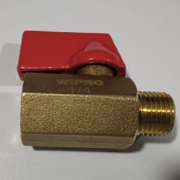 BALVALEP SEGI MINI KUNINGAN 1/4" WIPRO  TERSEDIA 2  TYPE/STOP KRAN KUNINGAN / BALL VALVE KUNINGAN