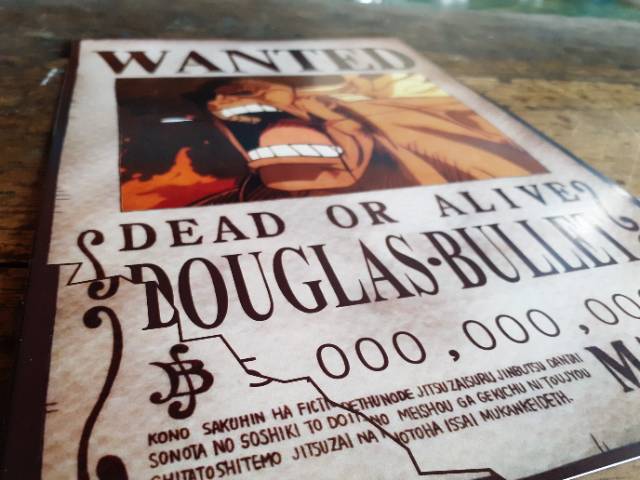Douglas Bullet Wanted Poster Wanted One Piece-2