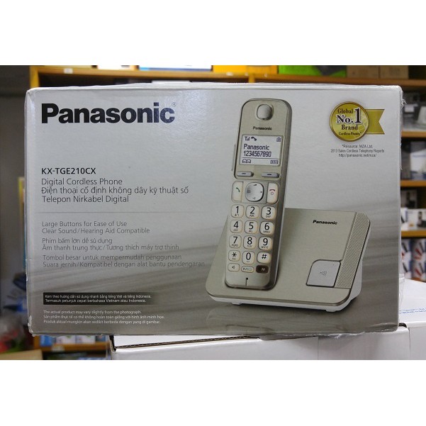 ASLI IMPOR -       Panasonic KX-TGE210 Digital Cordless Phone Telpon Wireless