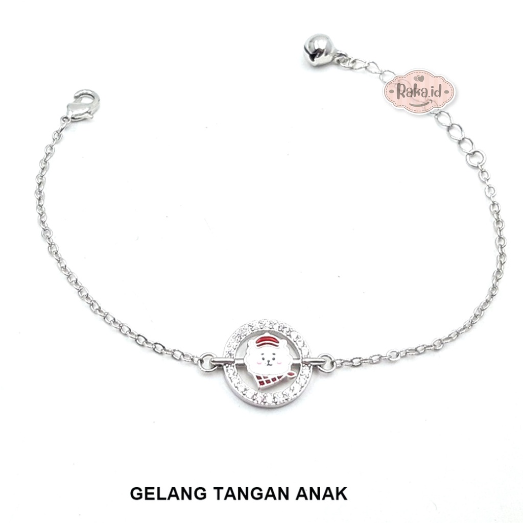 Gelang Tangan Anak Rantai Motif Kepala Bulat RJ BT21 BTS Perhiasan Anak 1176