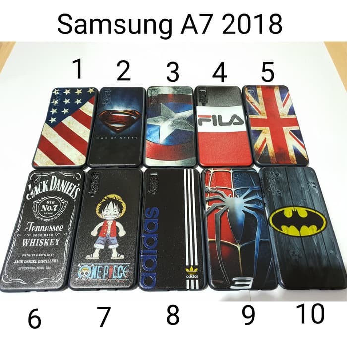 LK- Case Hitam Superhero Samsung A7 2018  Soft Case Samsung A7 2018