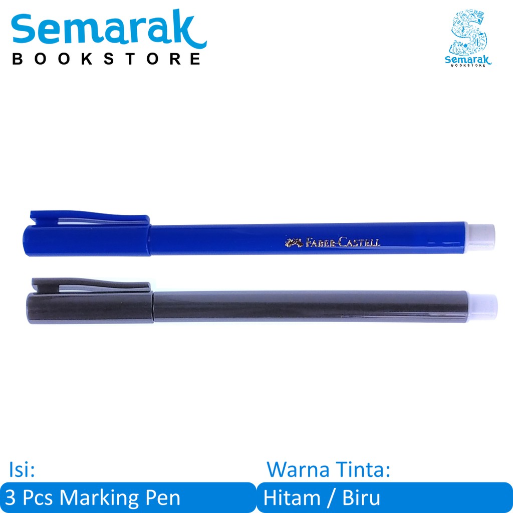 

Spidol Kecil Faber Castell Marking Pen - Hitam / Biru [3 Pcs]