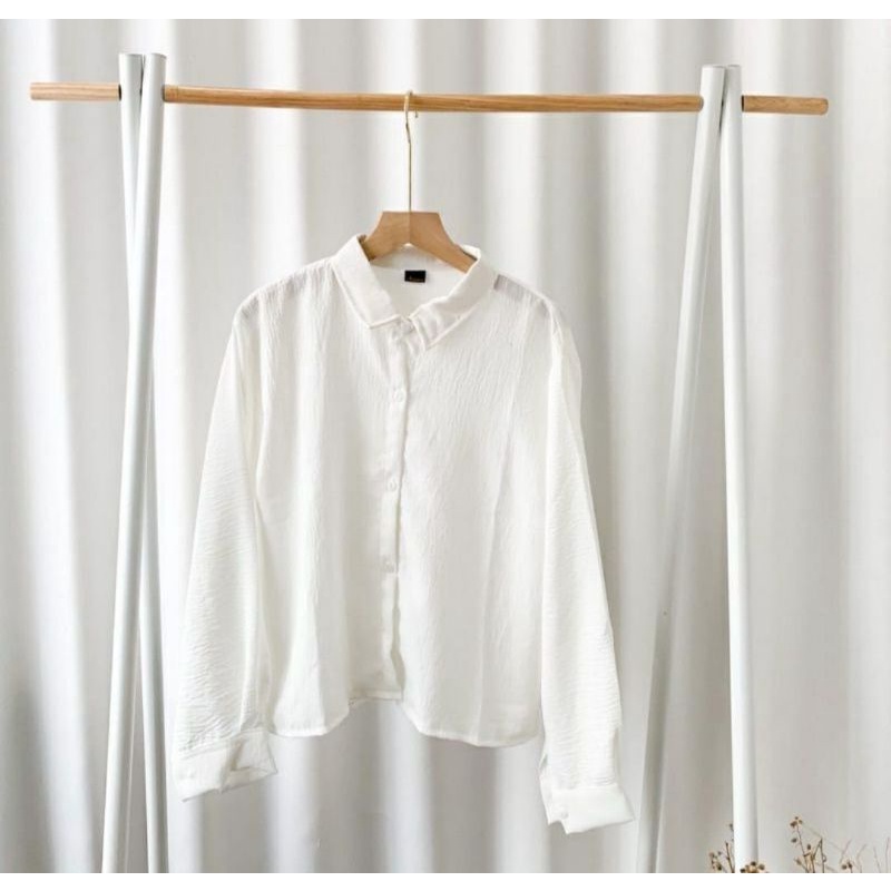 KEMEJA CROP CRINKLE / HANIN CROP / KEMEJA CRINKLE WANITA