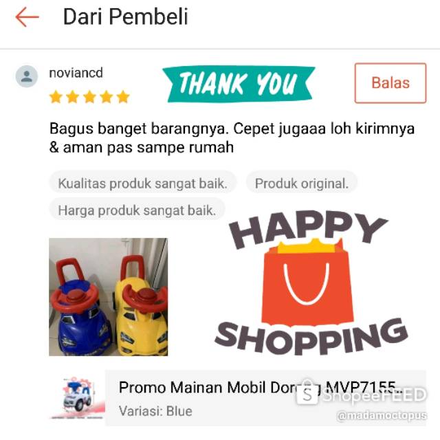 PROMO MVP7155 Lambo Mobil Mobilan Duduk Dorong Mainan Anak Ride On Car Toys MVP