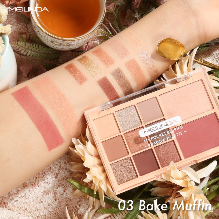 [PROMO TERMURAH] Meilinda My Pocket Blush Shadow Palette | 2 in 1 Blush On &amp; Eyeshadow Palette | Pigmented | BROWIT.ID