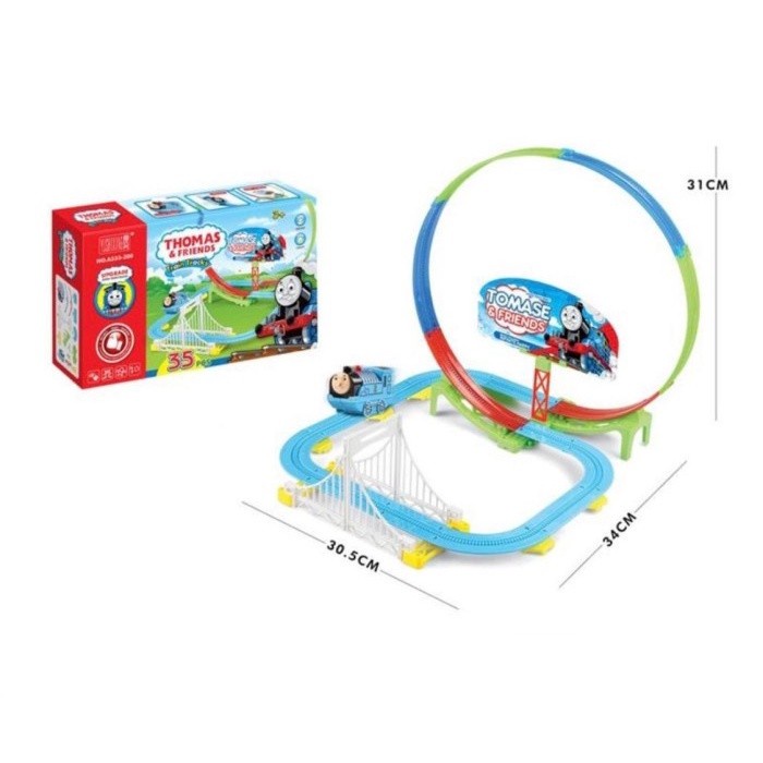 PROMO Mainan Anak Murah Track Set Train Thoomas &amp; Friends Roller Coaster 35Pcs - Kado Permainan Seru Anak laki-laki Track Jalur Coaster Kereta Toomas Montessori Track Kids