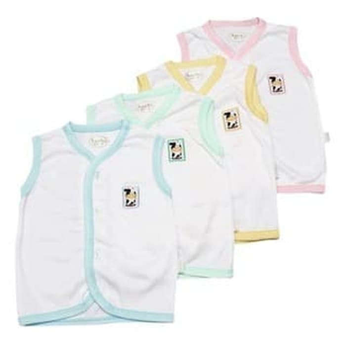 Hachi Baju Buntung Putih isi 4pcs size NB,14,18