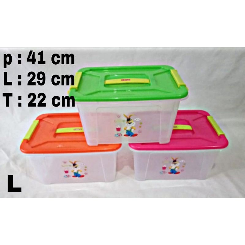 CONTAINER BOX PLASTIK BENING TRANSPARAN ROCKY PACIFIK L
