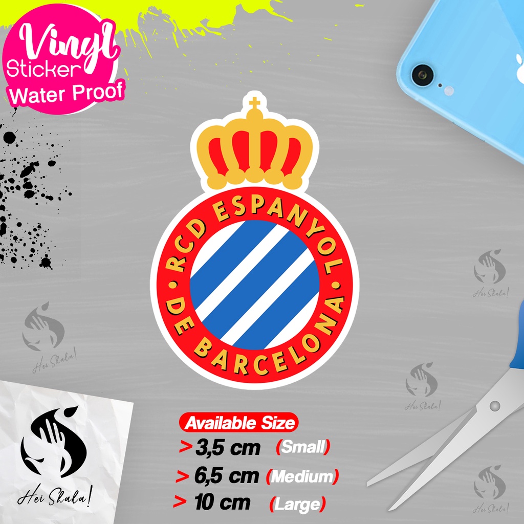 

Stiker Espanyol Klub Sepak Bola Liga Spanyol Sticker Logo Satuan Bahan Anti Air