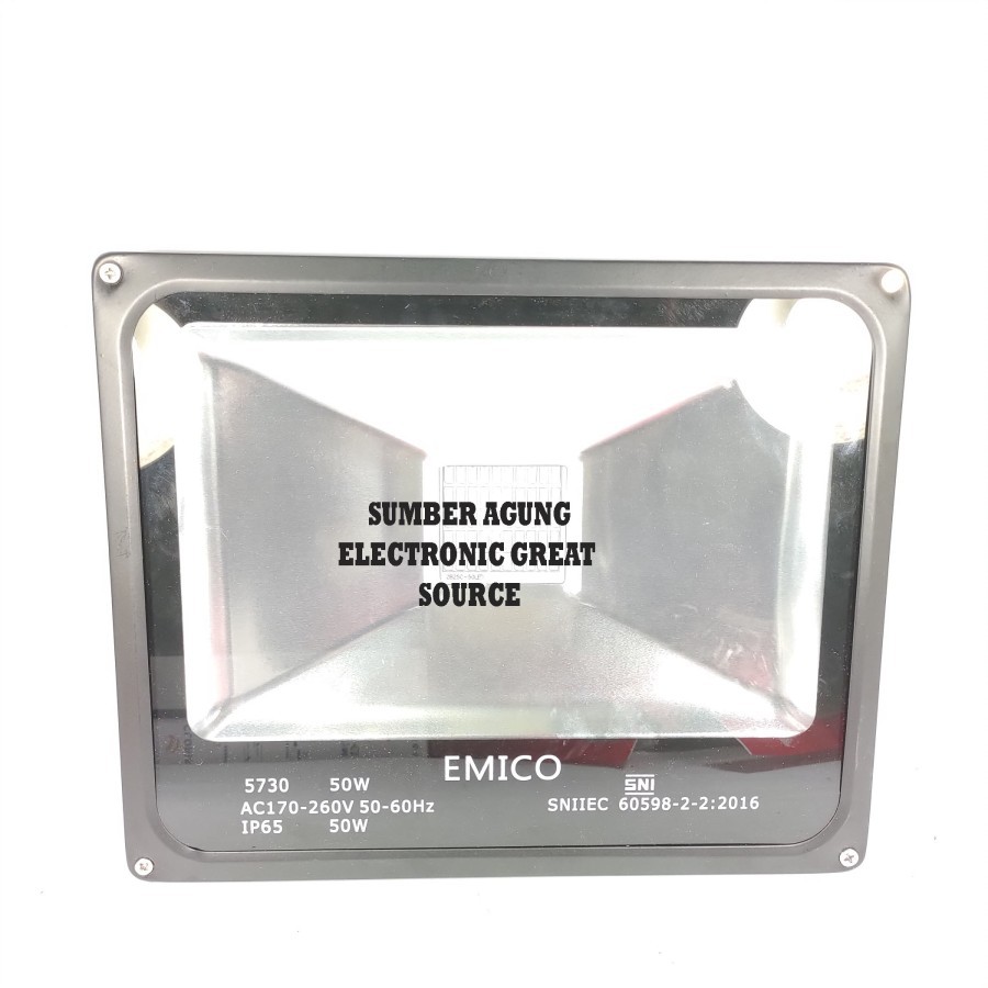 Kap Sorot LED Emico 50W IP65 Jumbo Besar 4500LM Awet Sangat Terang