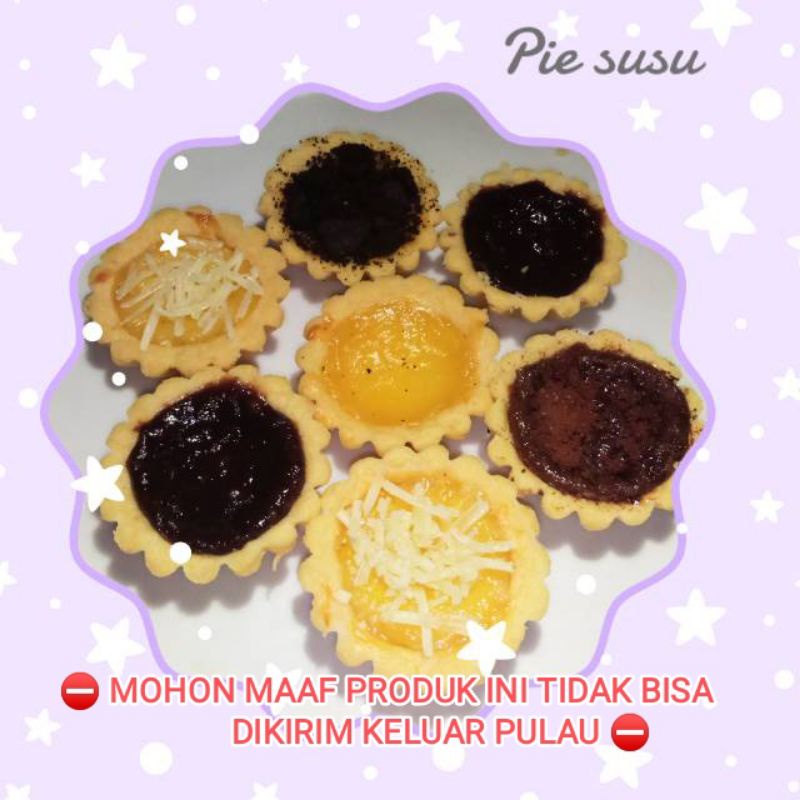 

PIE KECIL MINI Pie susu (Harga per 10 pcs) diameter 4 cm, cemilan ,snack