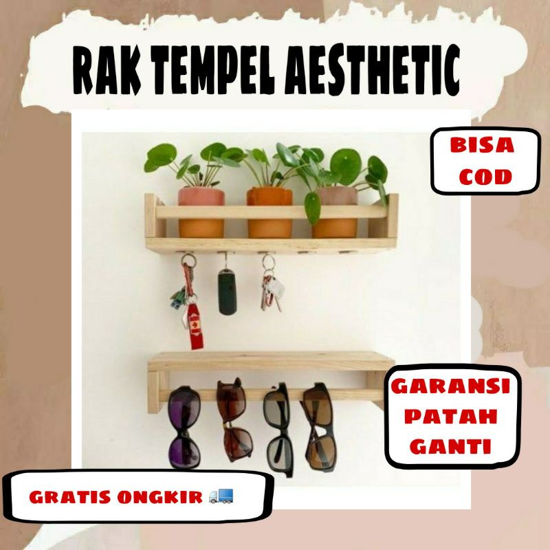 Rak Bumbu Aesthetic Minimalis Hiasan Dinding/Kecantikan/Dapur