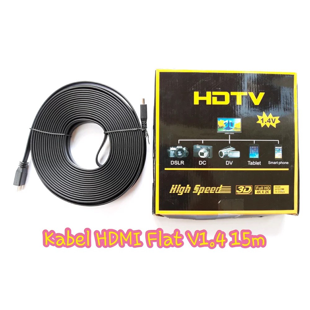 KABEL HDTV 1.4 FLAT WARNA FULL HD 15M