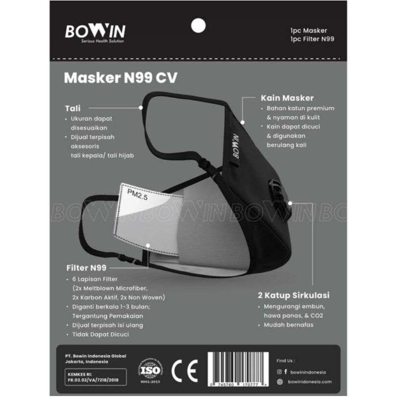 Masker BOWIN N99CV