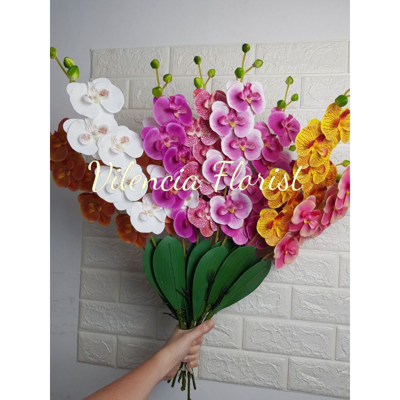 BUNGA ANGGREK ARTIFICIAL LATEX PALSU IMITASI HIAS DEKORASI/ARTIFICIAL FLOWER ORCHID LATEX 3D