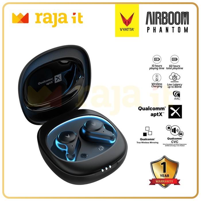 VYATTA Airboom Phantom TWS Bluetooth Earphone QCC Aptx 14in1