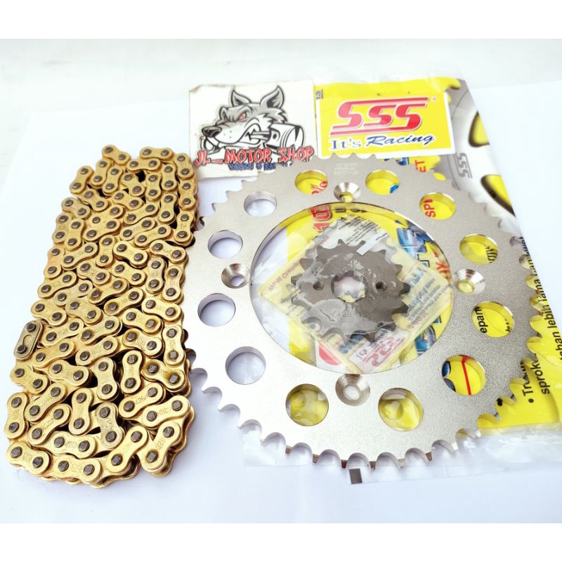 Gear Set Gearset Girset SSS 428 Kawasaki KLX 150 DTracker WR155 WR 155 CRF150 CRF 150 L Rantai Gold