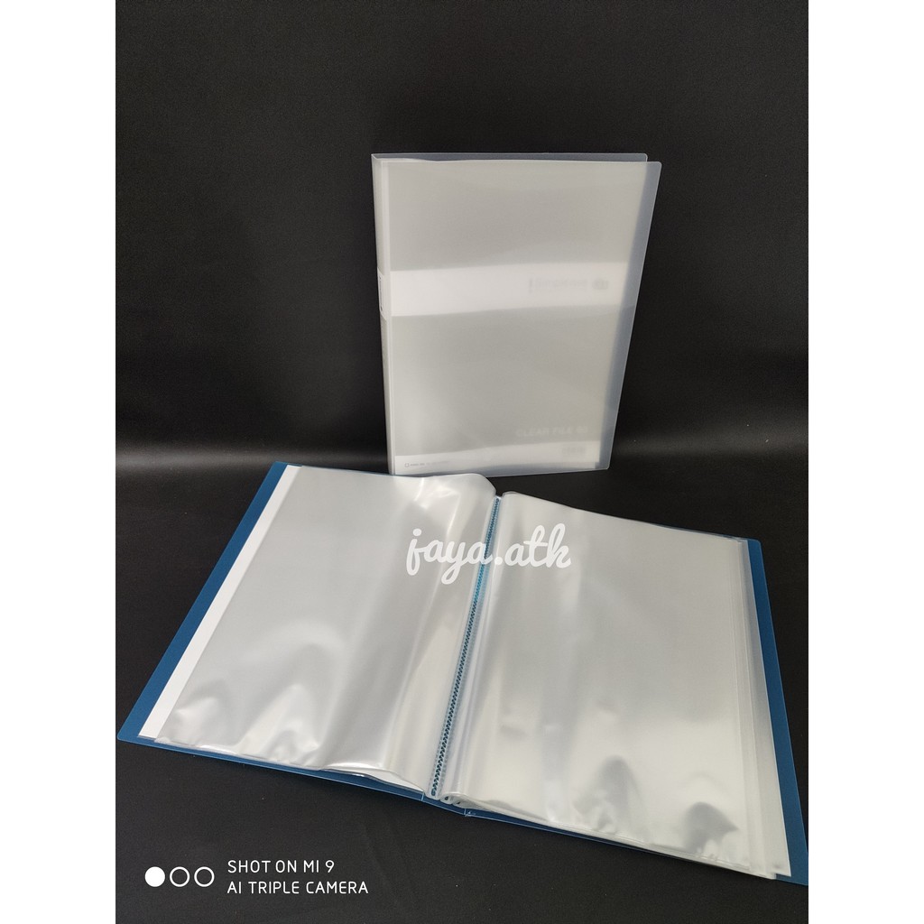 MAP PLASTIK DOKUMEN MAP CLEAR HOLDER A4 60 LEMBAR TRANSPARANT 186-3TSPGX KING JIM