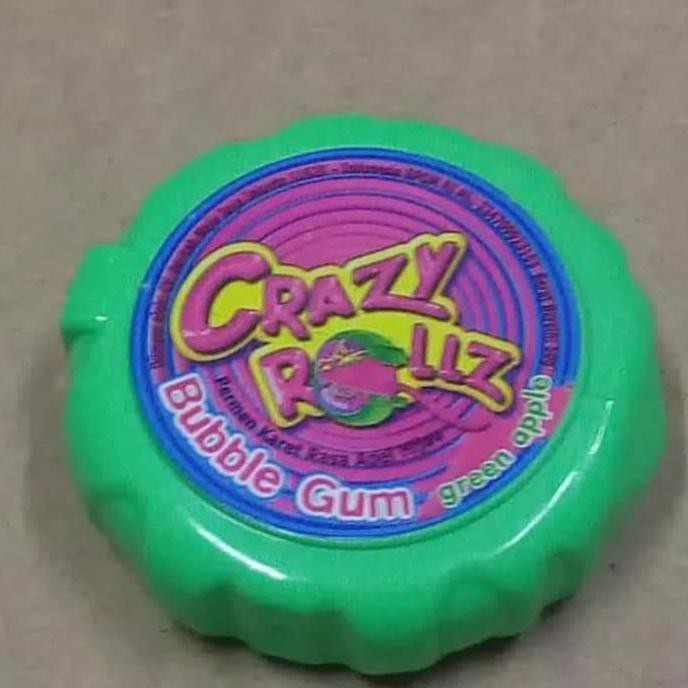 

[BISA BAYAR DITEMPAT] CRAZY ROLL ASST BUBBLE GUM green apple 50GR permen karet