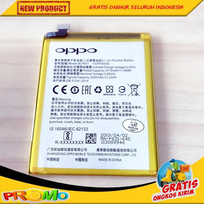 TERBARU 100% ORIGINAL BATERAI OPPO F5 - BATERAI BOLEH RESELLER