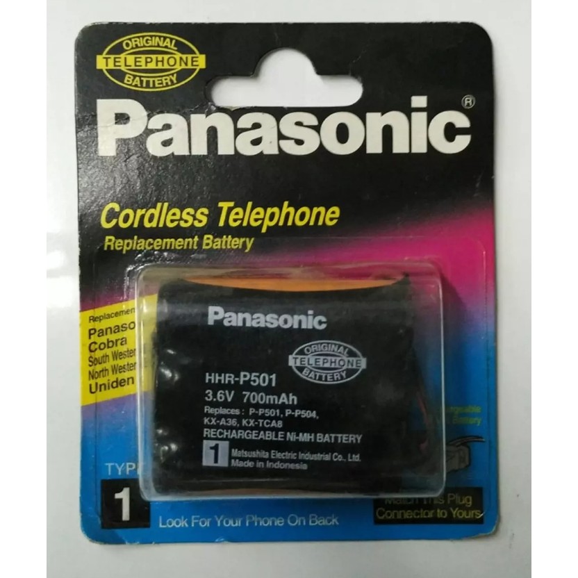 Baterai Telepon Panasonic HHR-P501 Original/ Baterai Telepon Panasonic HHR-P504 Original