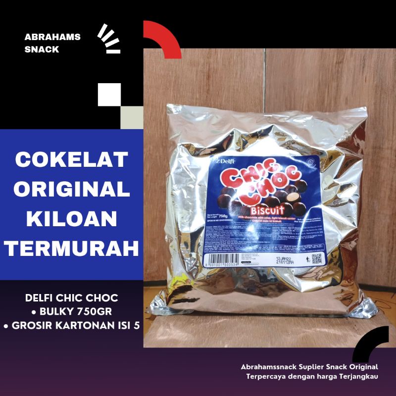 

COKELAT KILOAN ORIGINAL DELFI CHIC CHOC BULKY 750 GRAM DAN KARTONAN ISI 5