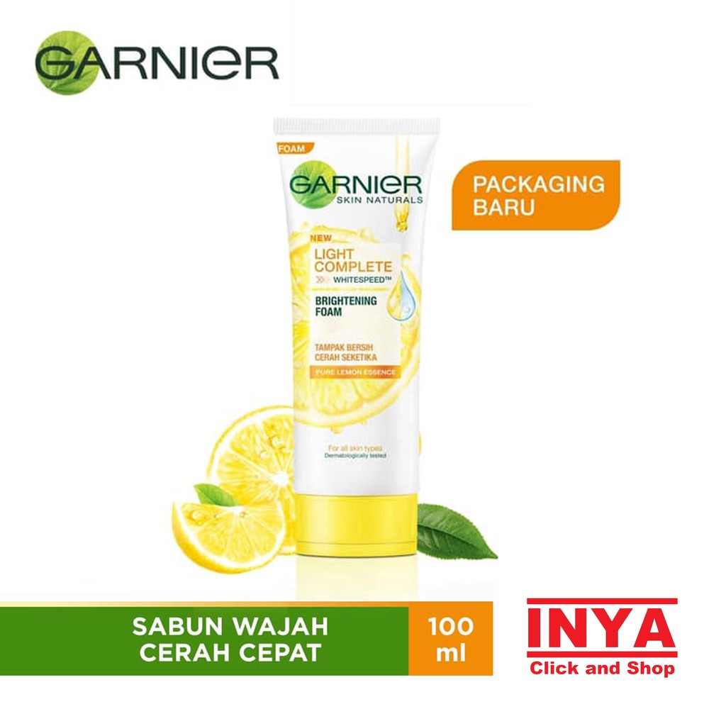 GARNIER LIGHT COMPLETE WHITESPEED BRIGHTENING FOAM 100ml - Sabun Muka