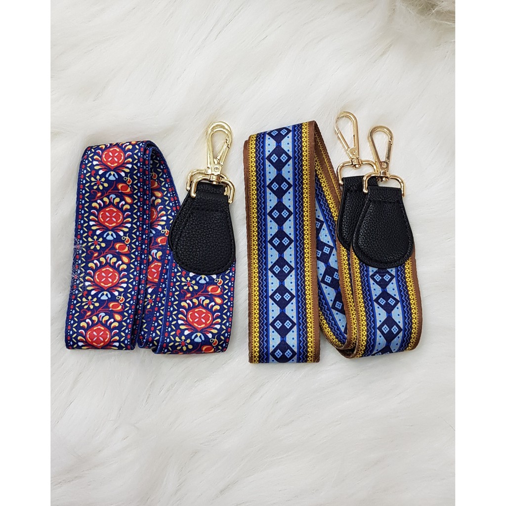Bagstrap canvas Motif tali tas panjang selempang strap tas 105 cm