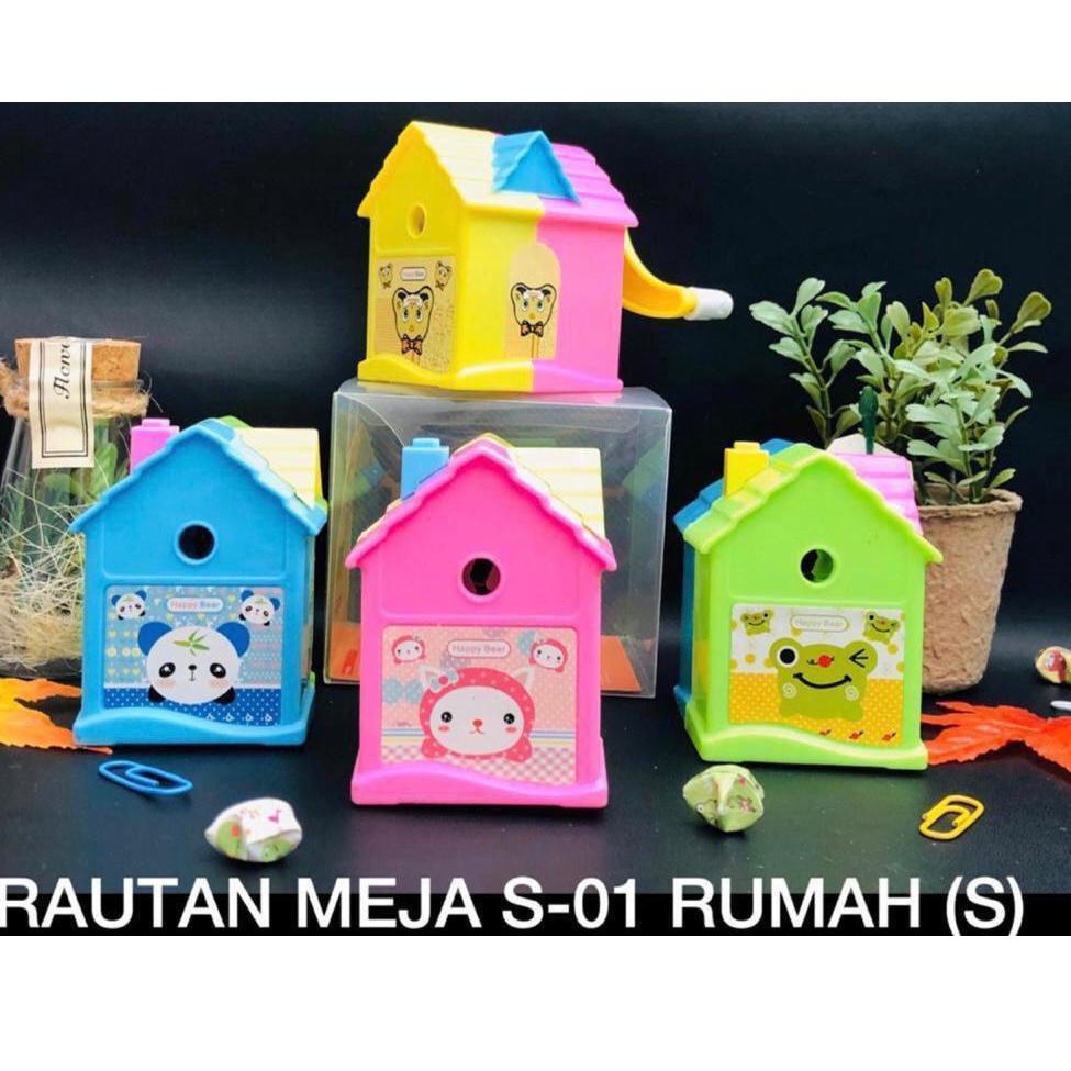

W-UFU〉 〈✓〉 ROYALE STATIONARY - SERUTAN PENSIL MEJA 2 WARNA BENTUK RUMAH MOTIF KARTUN RAUTAN PENSIL MEJA. MURAH