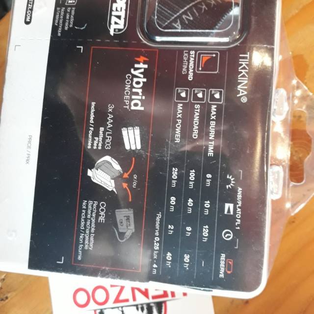 PETZL Tikkina 250 Lumens Headlamp Lampu Senter