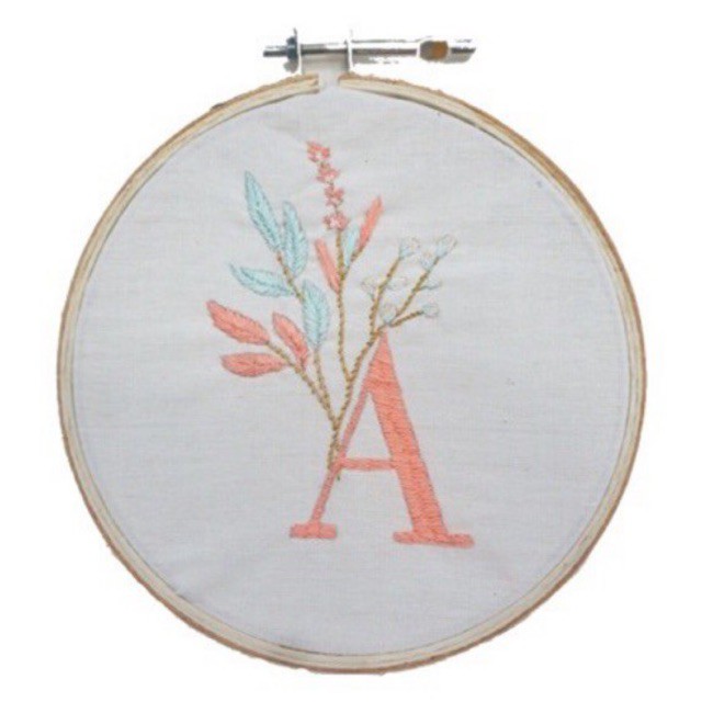 Custom Alphabet Embroidery Kit - Paket Menyulam