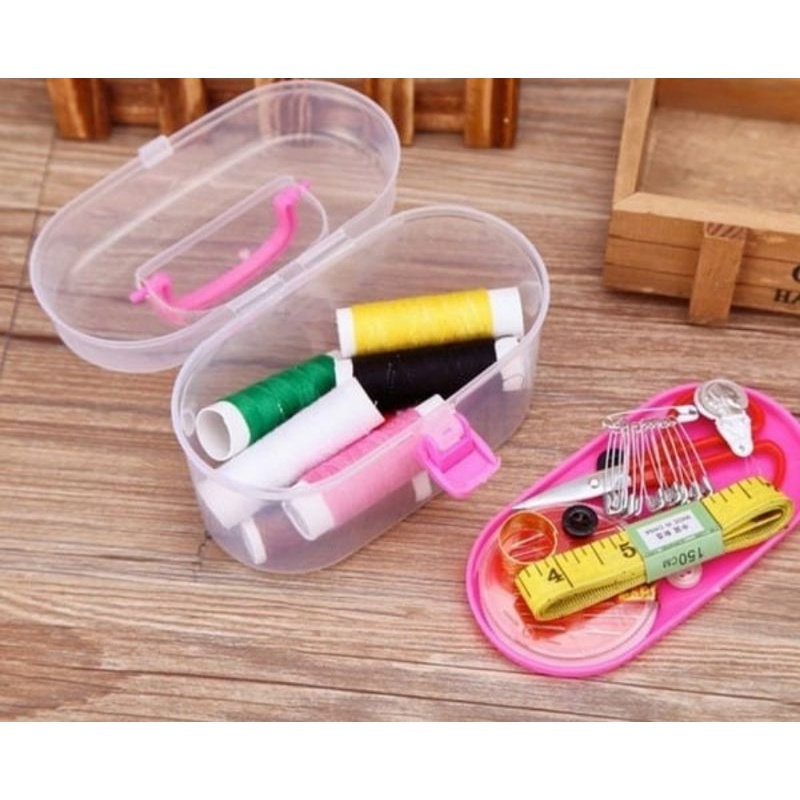 alat jahit 1 set sewing box 1 set alat jahit benang jarum gunting